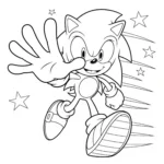 image pour coloriage Sonic update enfant