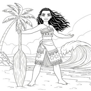 coloriage vaiana update pour enfant de 5 ans