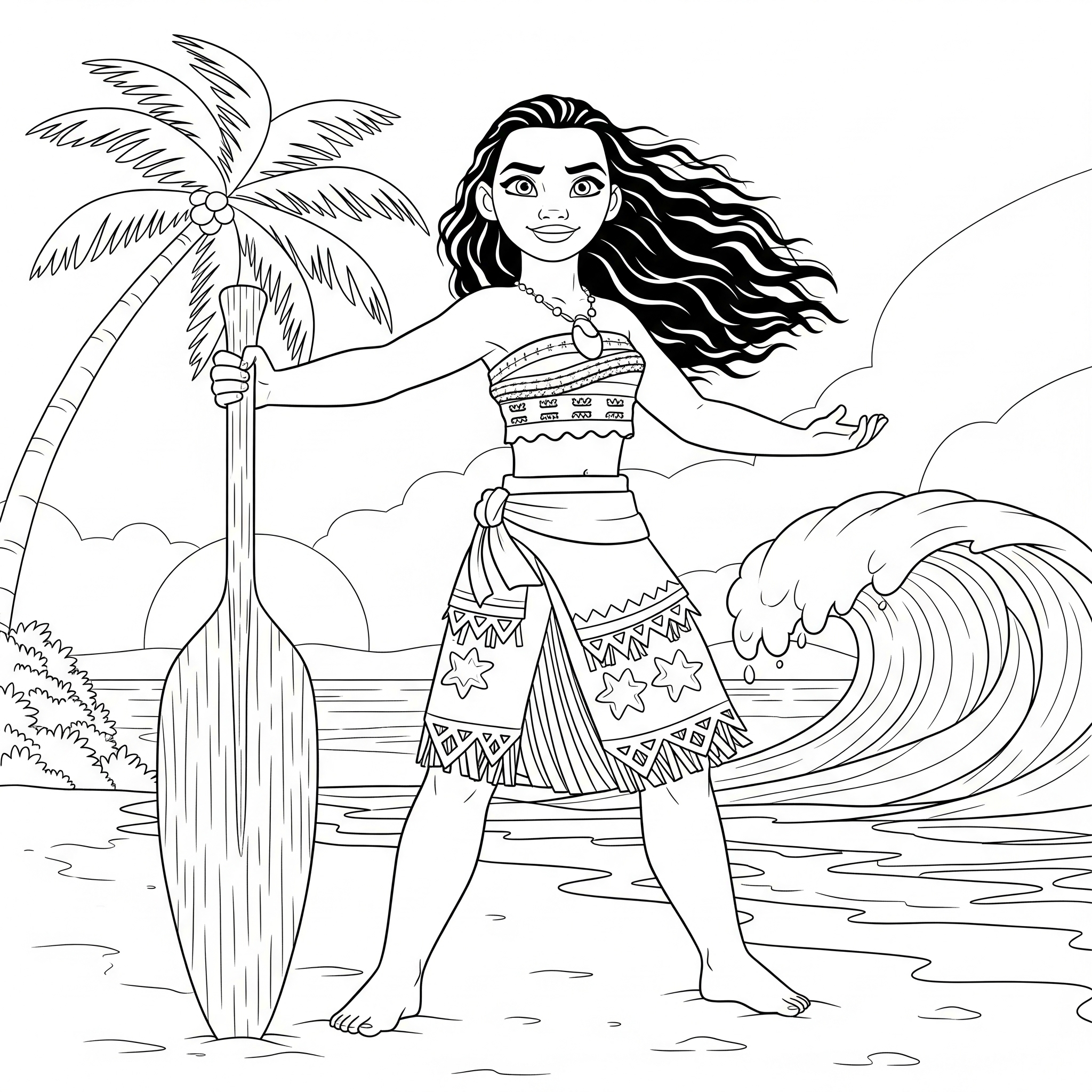 Tranh tô màu Vaiana