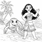 coloriage vaiana update et dessins
