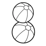 coloriage Ballon de plage à imprimer pour enfant de 7 ans