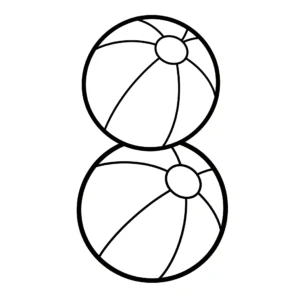 coloriage Ballon de plage à imprimer pour enfant de 7 ans