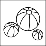 coloriage Ballon de plage educatif pour enfant