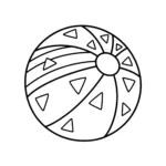 coloriage Ballon de plage à imprimer gratuitement pdf