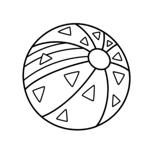 coloriage Ballon de plage à imprimer gratuitement pdf