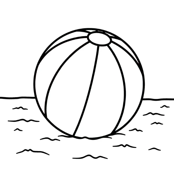 Tranh tô màu Ballon de Plage