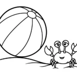 a imprimer coloriage Ballon de plage gratuit