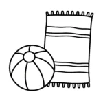 coloriage Ballon de plage à imprimer gratuitement pdf