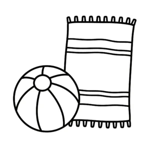 coloriage Ballon de plage à imprimer gratuitement pdf