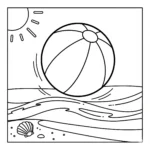 télécharger coloriage Ballon de plage gratuit
