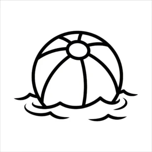 imprimer coloriage Ballon de plage pour enfant