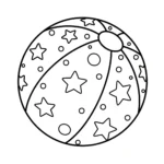 coloriage Ballon de plage et dessin a imprimer
