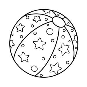 coloriage Ballon de plage et dessin a imprimer