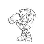 coloriage Amy Rose gratuit