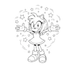 coloriage Amy Rose et dessin a imprimer