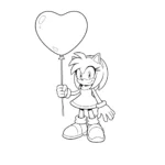 coloriage Amy Rose pour enfants