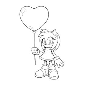 coloriage Amy Rose pour enfants