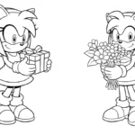 image de coloriage Amy Rose pour enfant