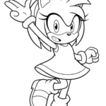 coloriage Amy Rose pour enfants