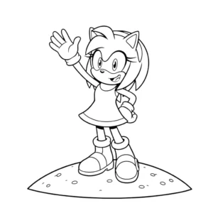 coloriage Amy Rose a dessiner en ligne