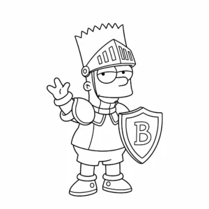 coloriage Bart Simpson d