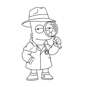 coloriage Bart Simpson à imprimer pour enfants