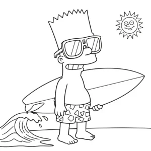coloriage Bart Simpson à imprimer gratuitement pdf