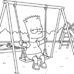 coloriage Bart Simpson pour enfant à imprimer