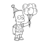 coloriage Bart Simpson d