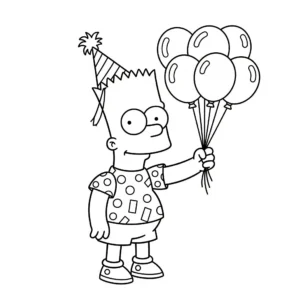coloriage Bart Simpson d