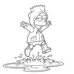coloriage Bart Simpson pour enfant à imprimer