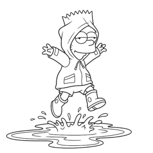 coloriage Bart Simpson pour enfant à imprimer