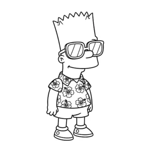 coloriage Bart Simpson et dessin a imprimer