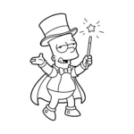 coloriage Bart Simpson pour enfant de 5 ans