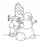 coloriage Bart Simpson et apprentissage