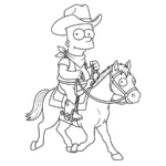 image pour coloriage Bart Simpson enfant