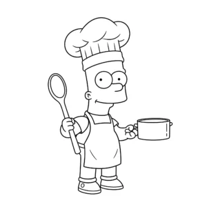 coloriage Bart Simpson a imprimer