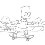 coloriage Bart Simpson et dessins