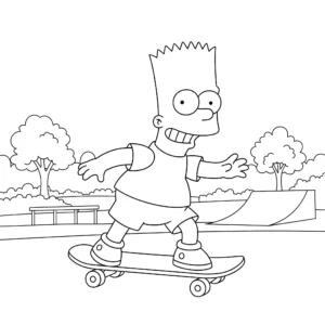 coloriage Bart Simpson et dessins