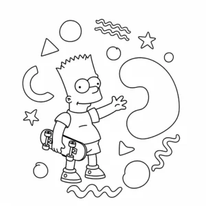 télécharger coloriage Bart Simpson gratuit