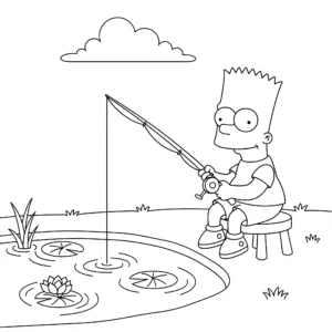 coloriage Bart Simpson gratuit a imprimer