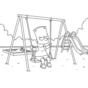 coloriage Bart Simpson a dessiner et imprimer