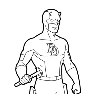 image de coloriage Daredevil pour enfant