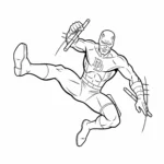coloriage Daredevil à imprimer kawaii