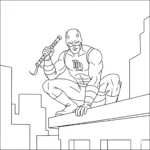 coloriage Daredevil pour enfant gratuit