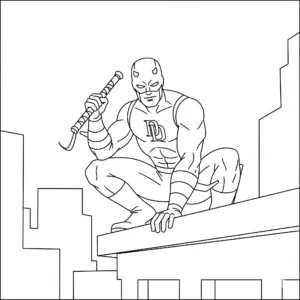 coloriage Daredevil pour enfant gratuit