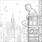 coloriage Daredevil gratuit pour enfants