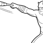 coloriage Daredevil à imprimer pour enfants