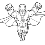 coloriage Daredevil et decoupage