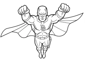 coloriage Daredevil et decoupage